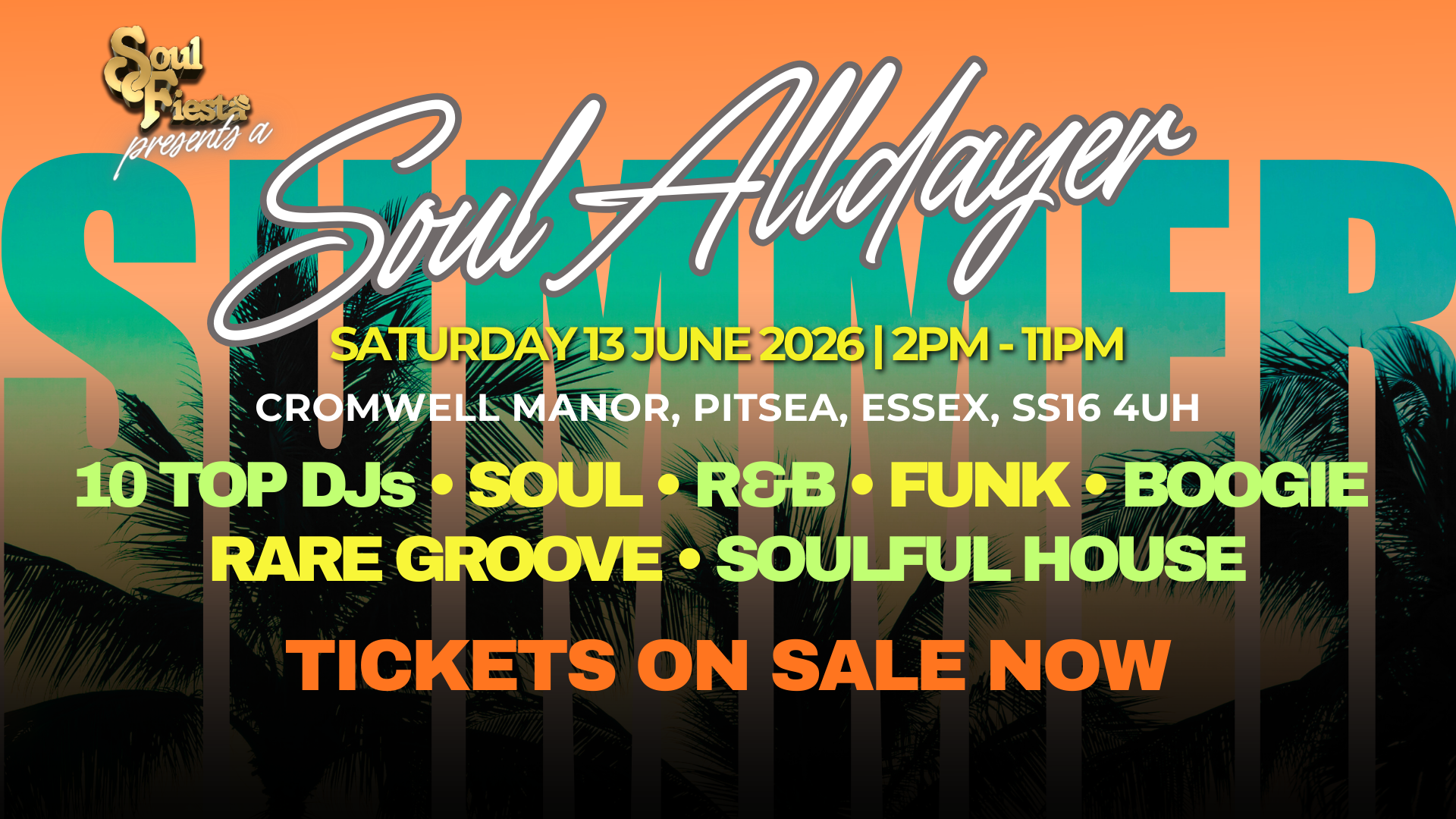 Soul Alldayer Summer 2026 Outdoor Soul Music Event Essex